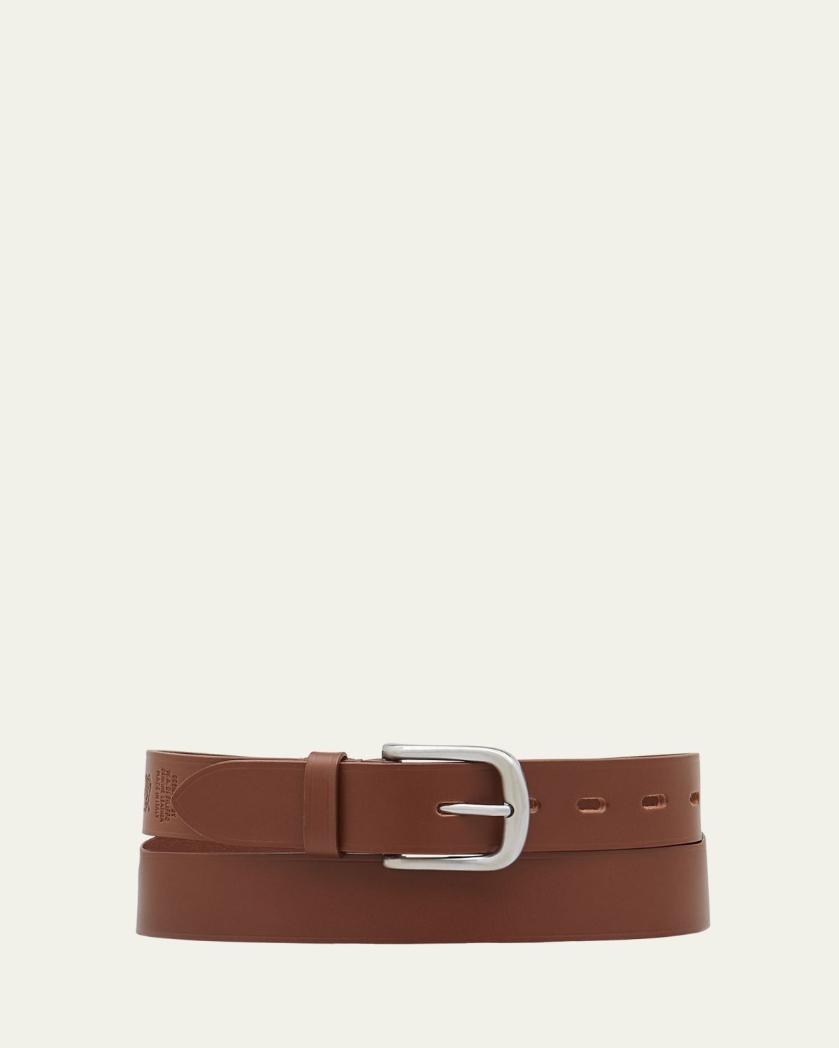 Il Bisonte Men's Classic Cowhide Leather Belt