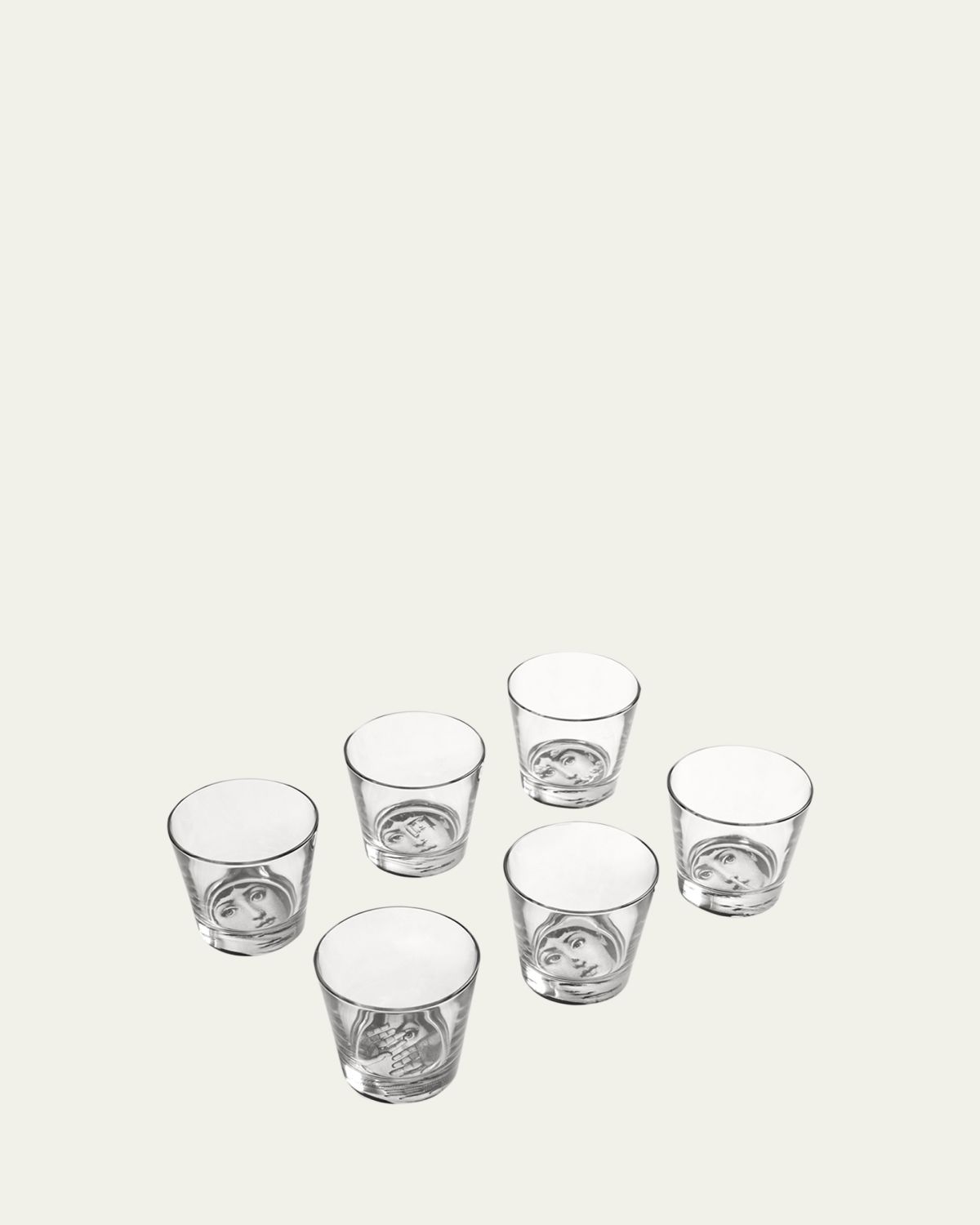 Fornasetti Tema e Variazioni Glasses. Set of 6