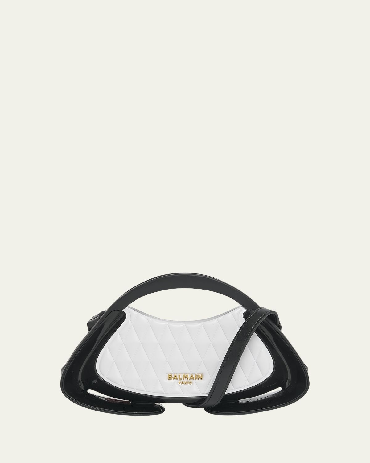 Balmain Jolie Madam Small Top-Handle Bag in Quilted Polyurethane