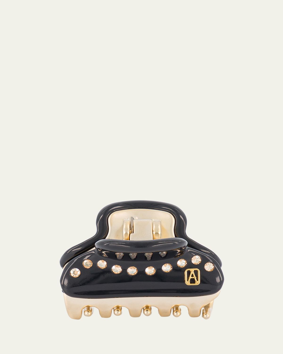 Alexandre de Paris Crystal Black Acetate Claw Clip