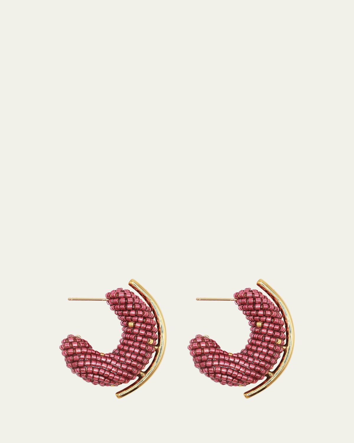 Susana Vega Alba Mini Beaded Hoop Earrings