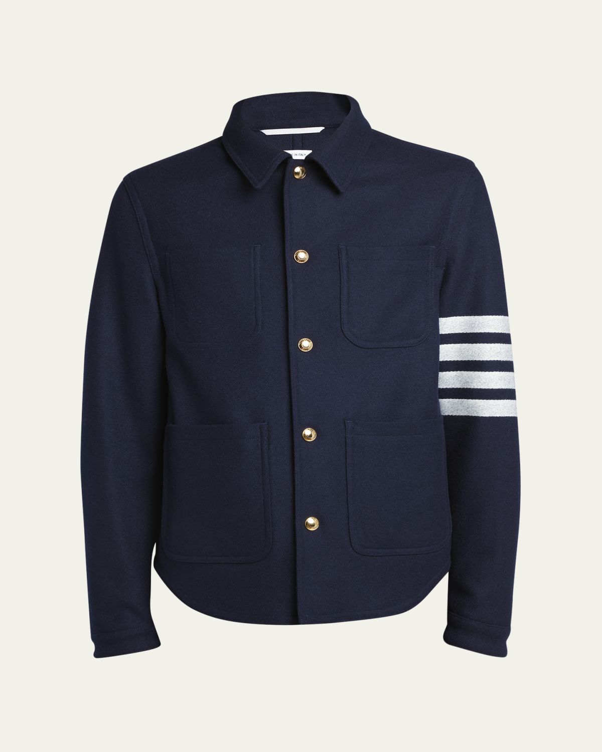 Thom Browne Men's Utility Patch Wool Chore Jacket