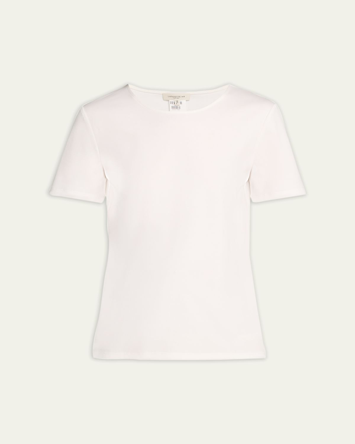 Lafayette 148 New York Ribbed Crewneck Cotton T-Shirt | Thumbnail 6 Lafayette 148 New York Ribbed Crewneck Cotton T-Shirt | Thumbnail 6