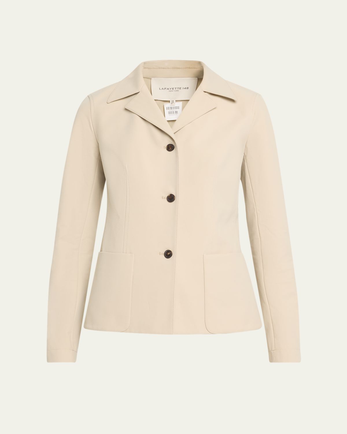 Lafayette 148 New York Notched-Lapel Techno Stretch Twill Jacket