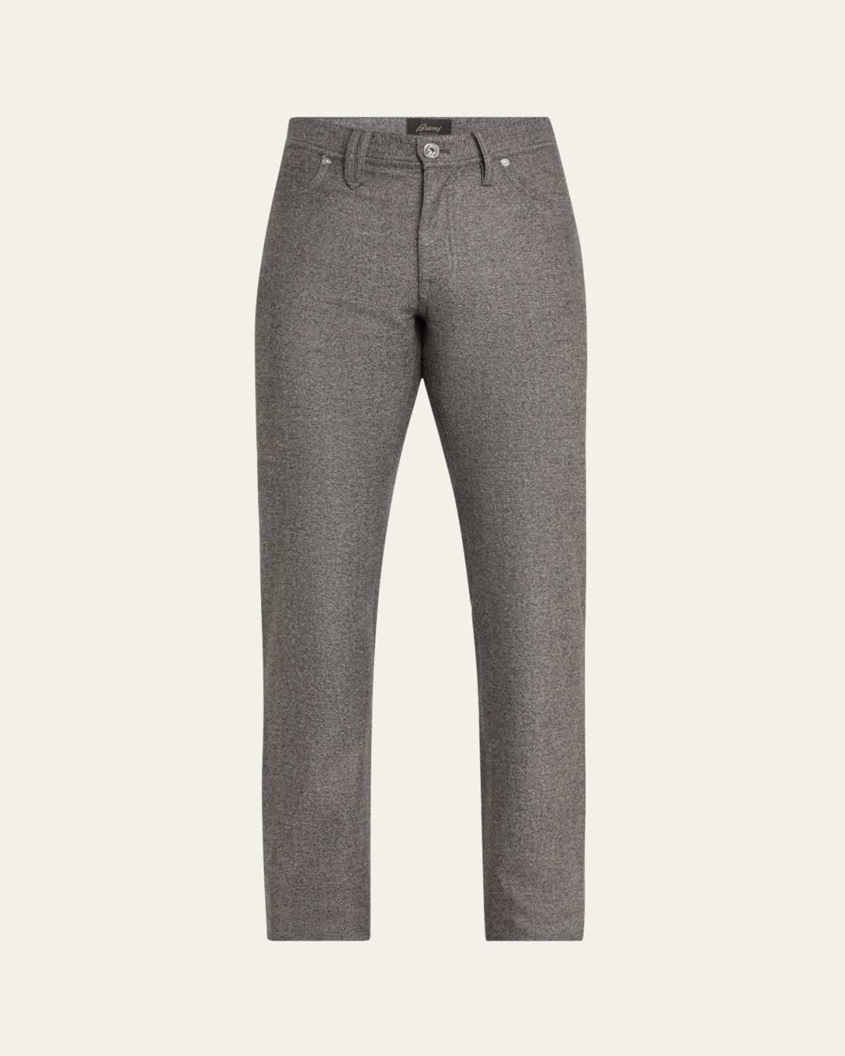 Brioni Men's Meribel Wool Flannel 5-Pocket Pants