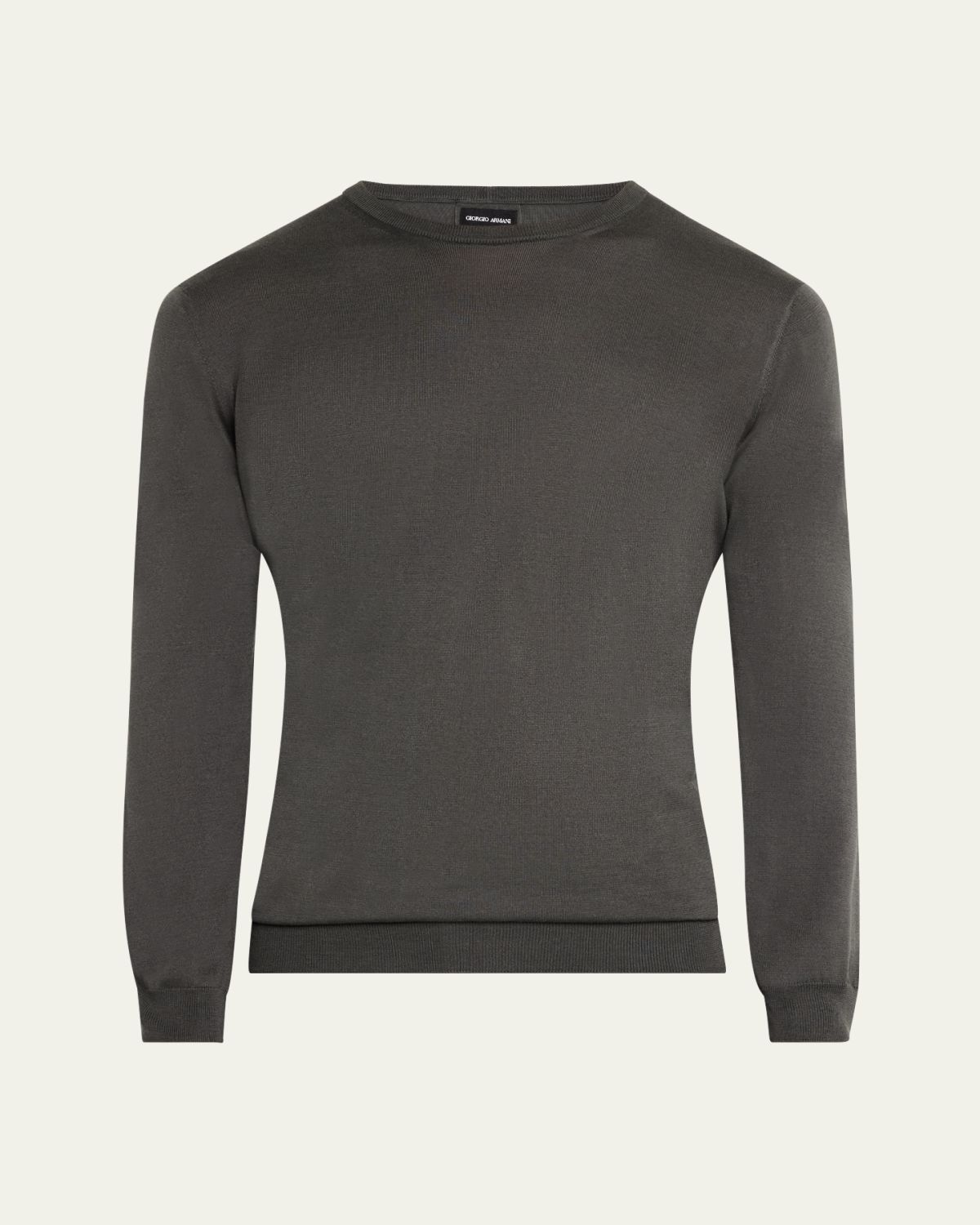 Giorgio Armani Men's Silk-Cotton Crew Sweater | Thumbnail 6