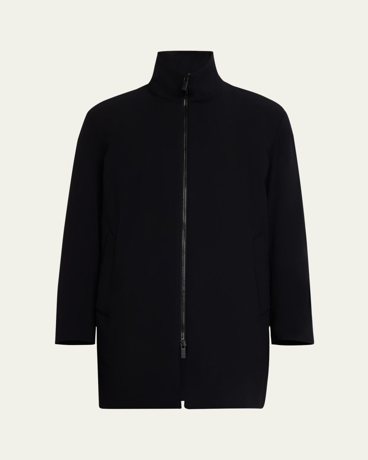 Giorgio Armani Men's Crepe Wool Topcoat | Thumbnail 6 Giorgio Armani Men's Crepe Wool Topcoat | Thumbnail 6