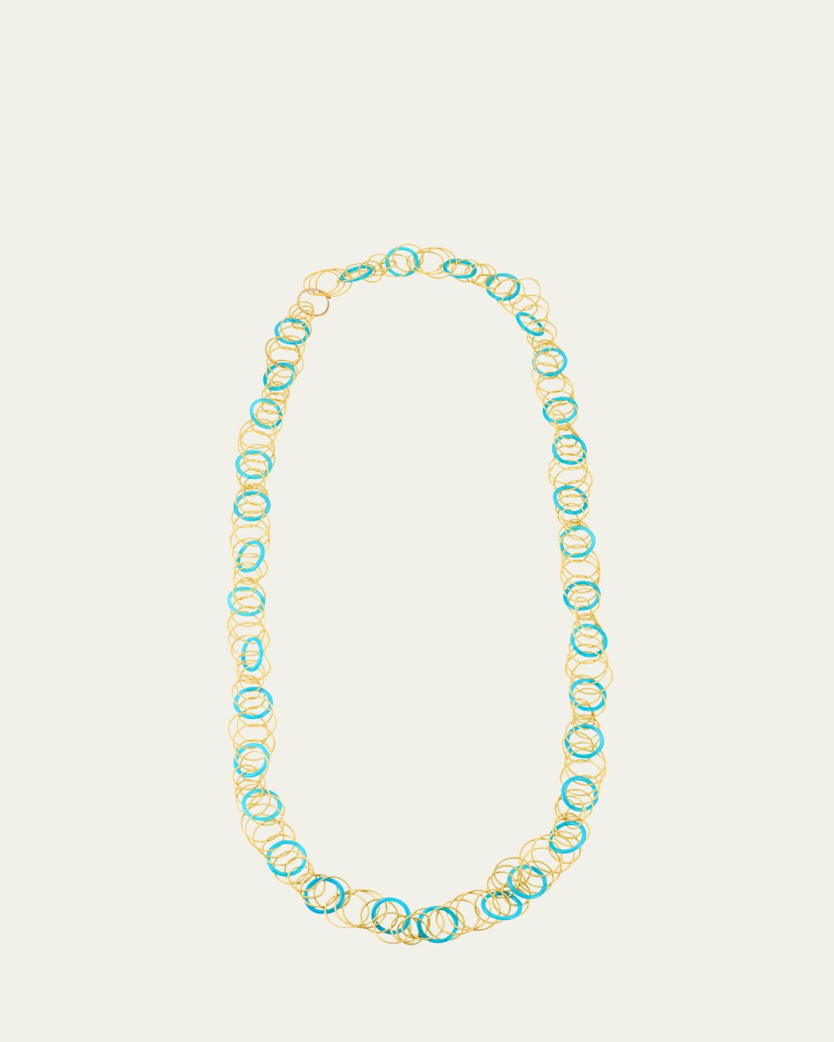 Buccellati Hawaii Color 18K Yellow Gold Chalcedony Long Necklace, 98cm