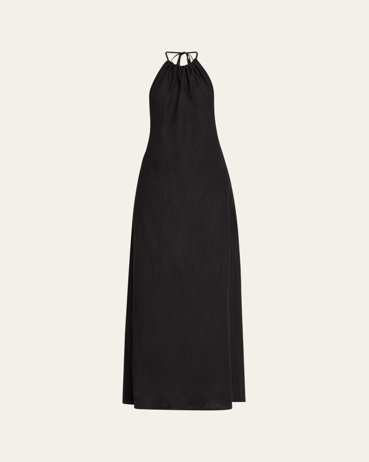Nili Lotan Lelia Halter Backless Linen Maxi Dress