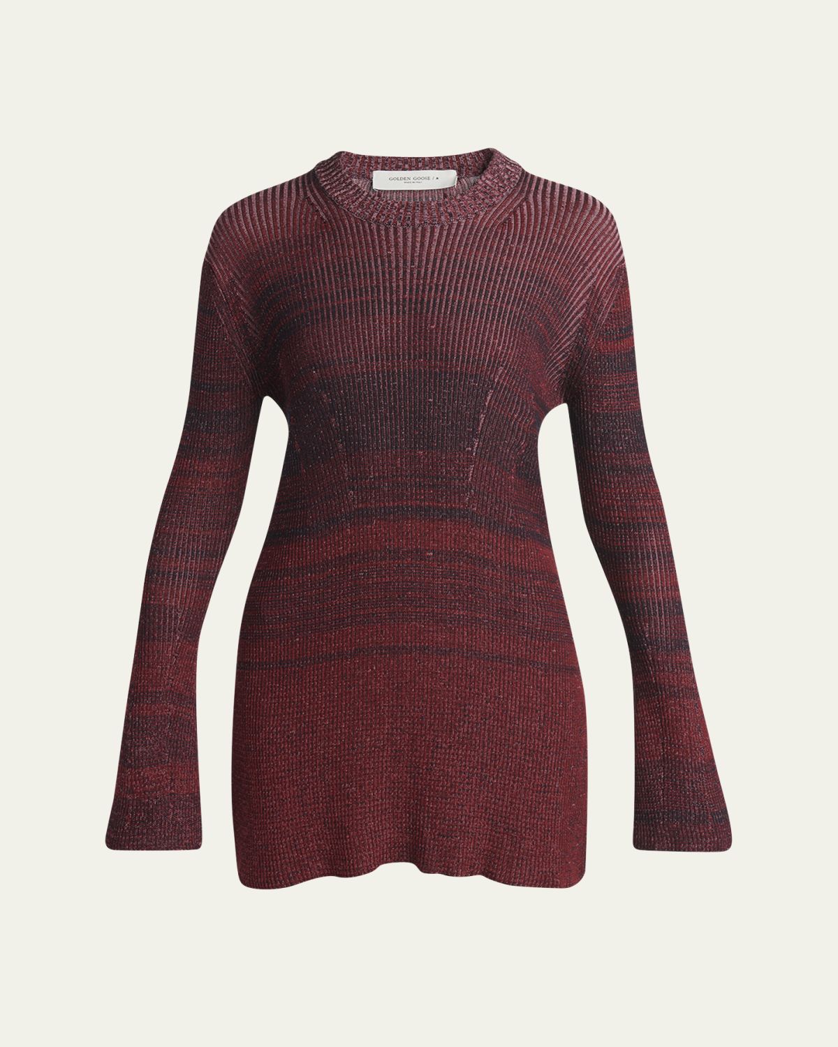 Golden Goose Journey Long-Sleeve Rib Knit Mini Dress