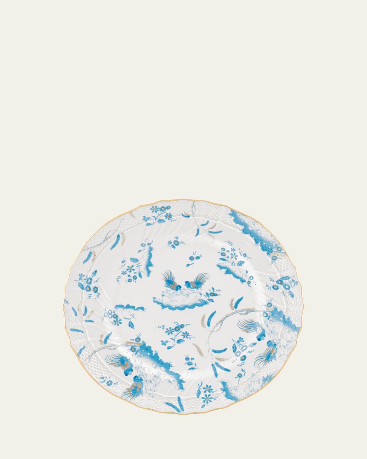 GINORI 1735 Oro di Doccia Flat Plate, Turchese