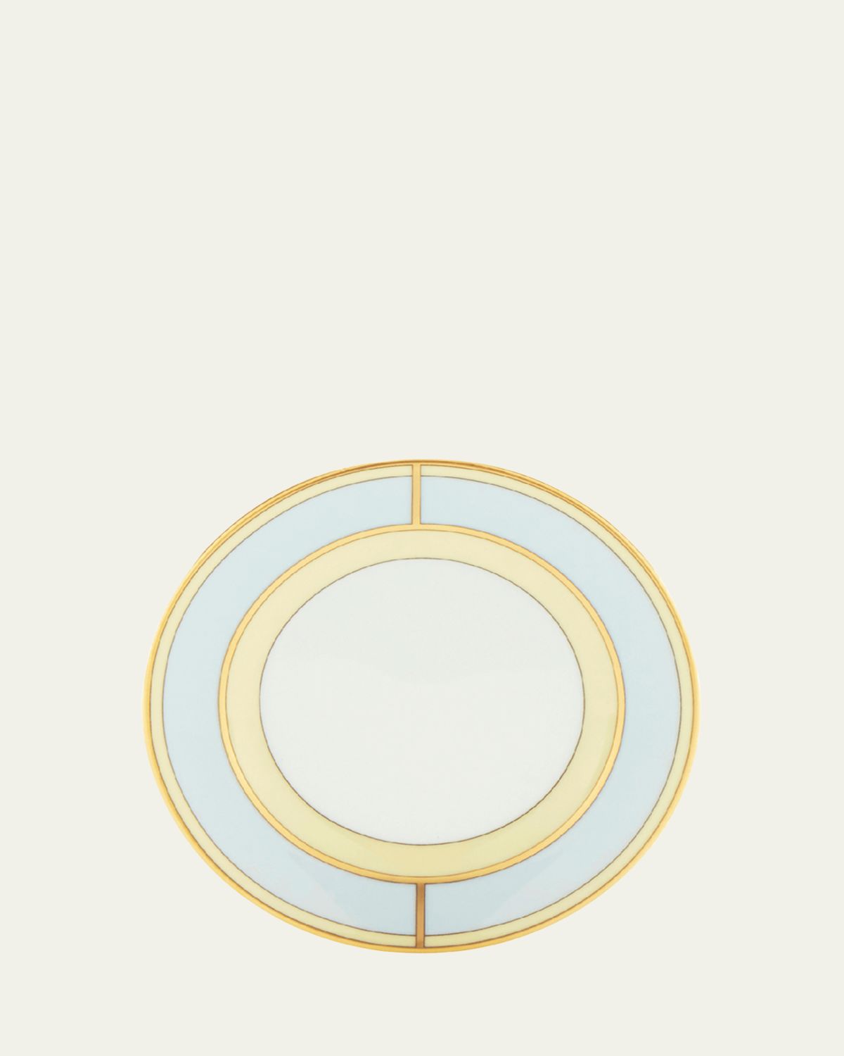 GINORI 1735 Diva Colonna Coffee Saucer, Celeste