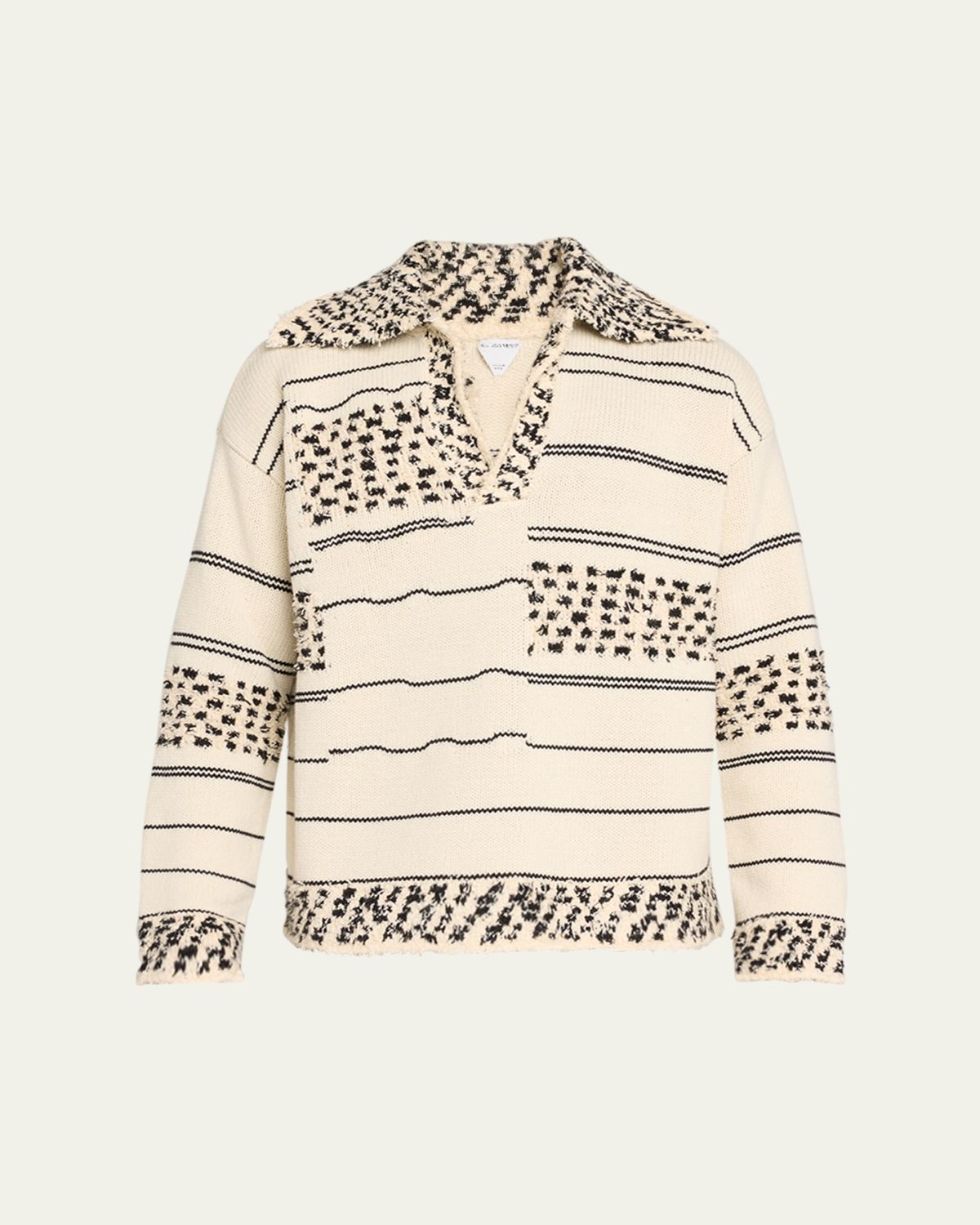 Bottega Veneta Men's Textured Stripe Knit Sweater