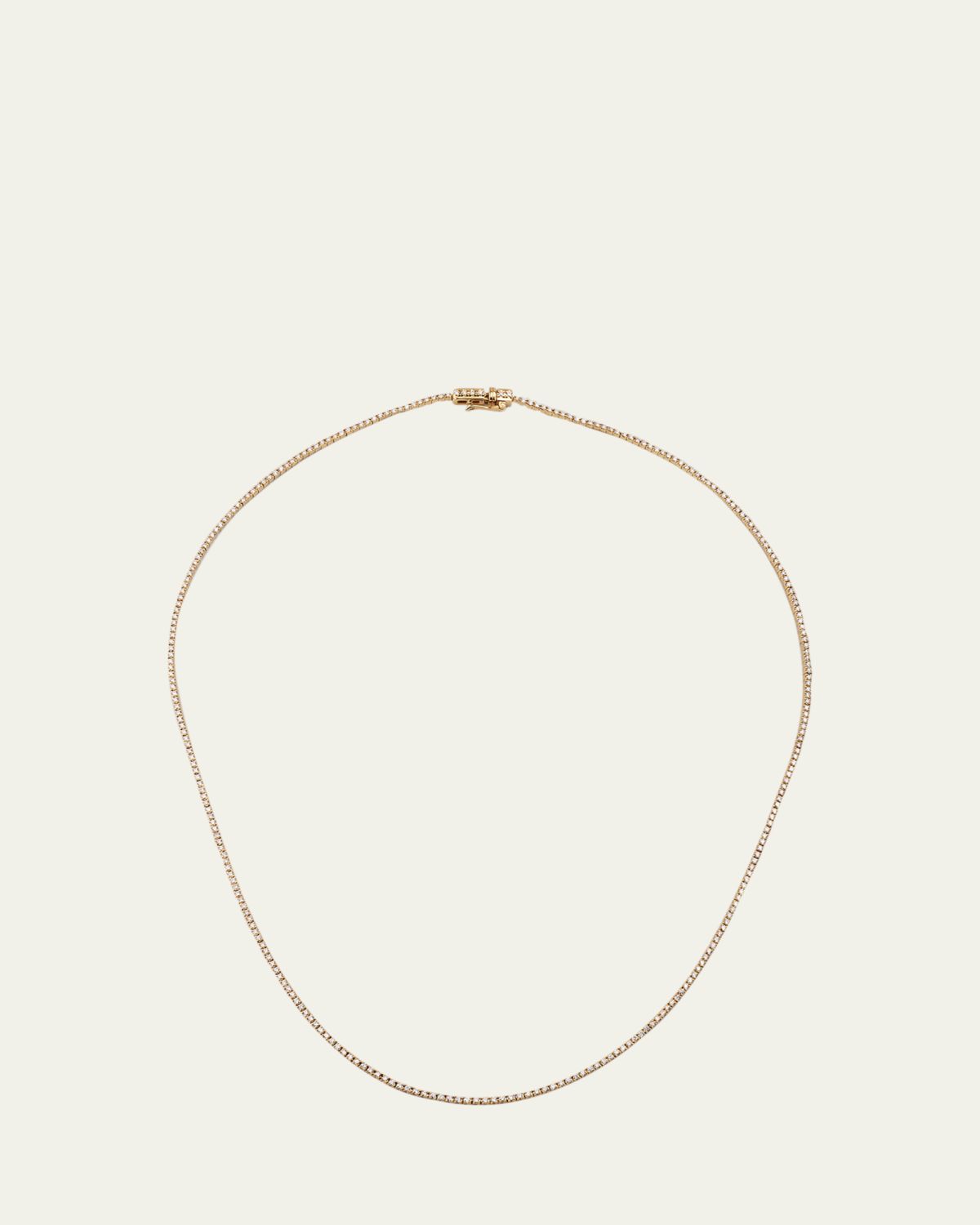 Lana 14K Yellow Gold Skinny Tennis Necklace | Thumbnail 5