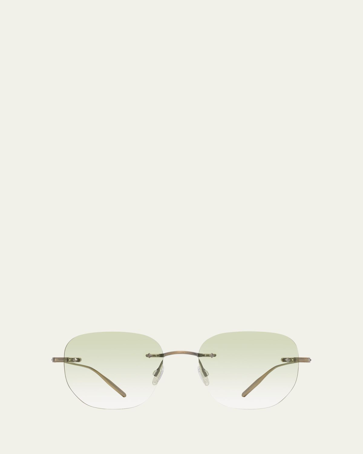Barton Perreira Men's Tyrone Titanium Rimless Square Sunglasses