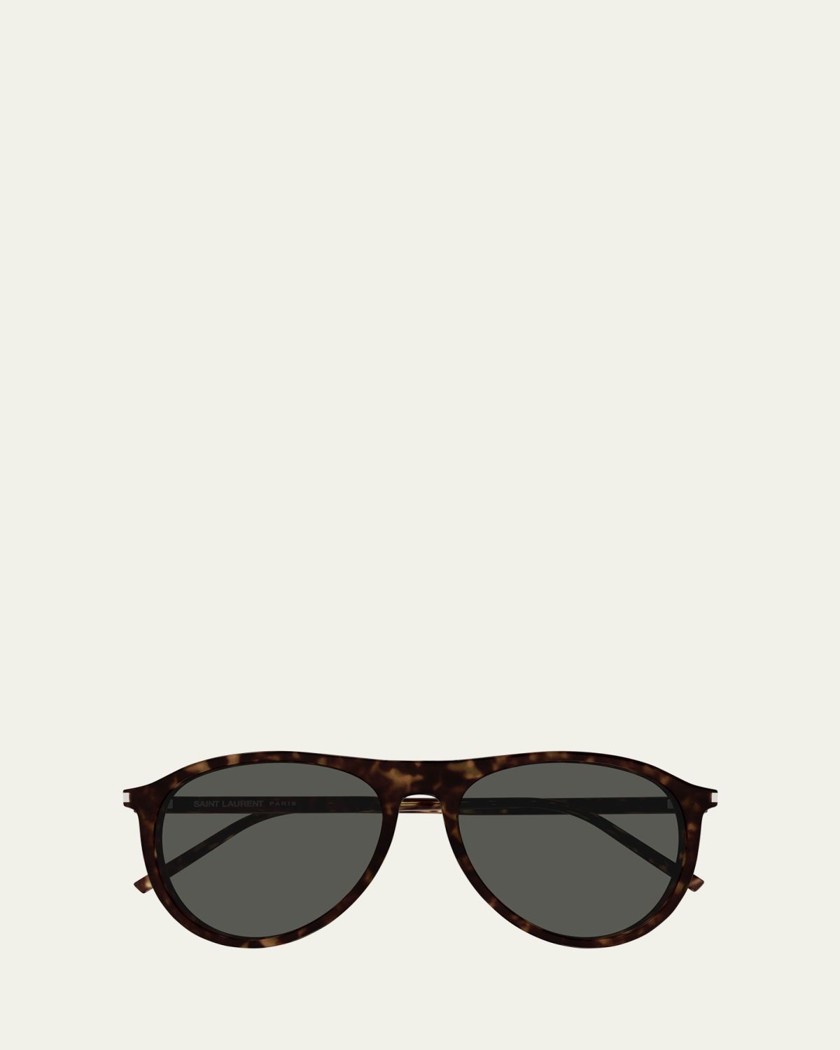 Saint Laurent Thin Acetate Aviator Sunglasses