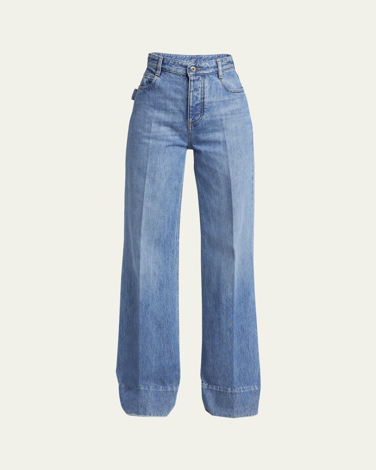 Bottega Veneta Wide Leg Denim Trousers