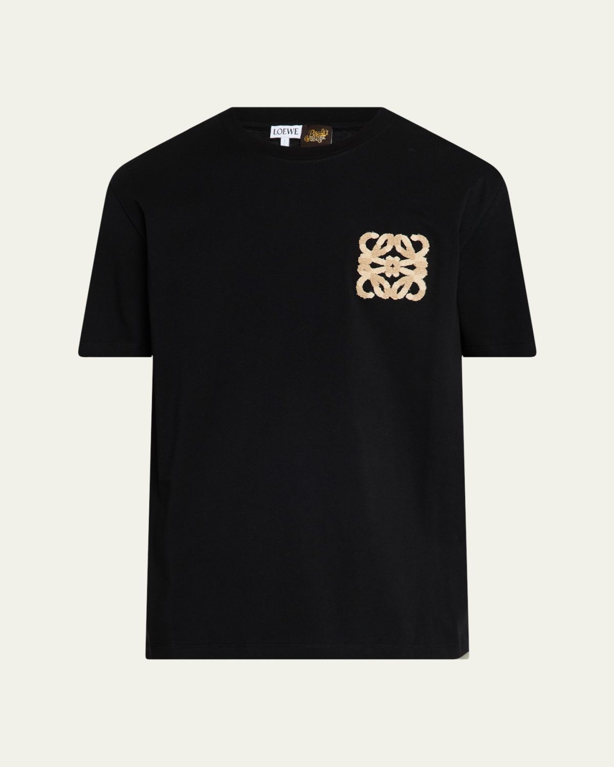 Loewe Men's Flocked Anagram Logo Jersey T-Shirt