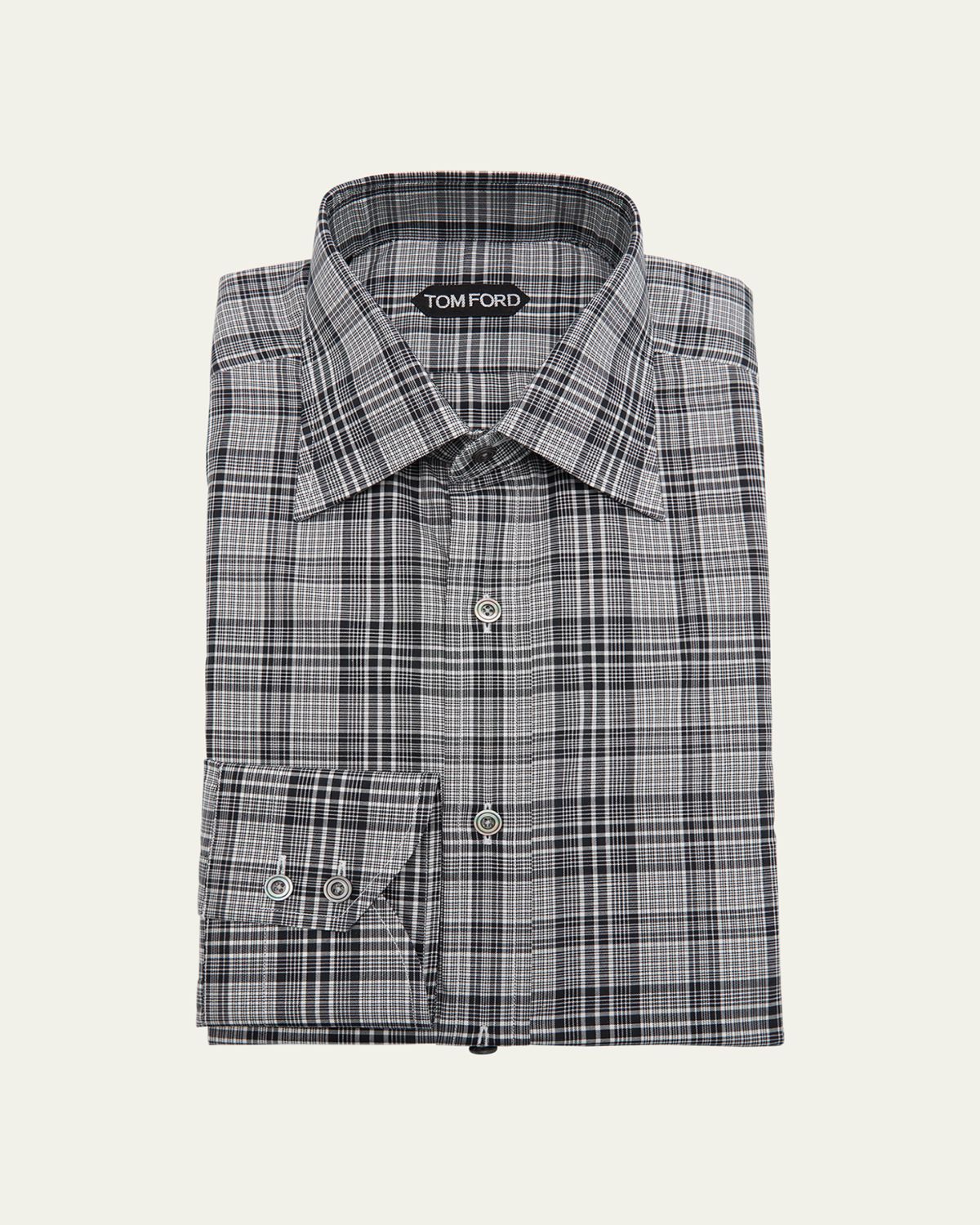 TOM FORD Men's Cotton Check Dress Shirt