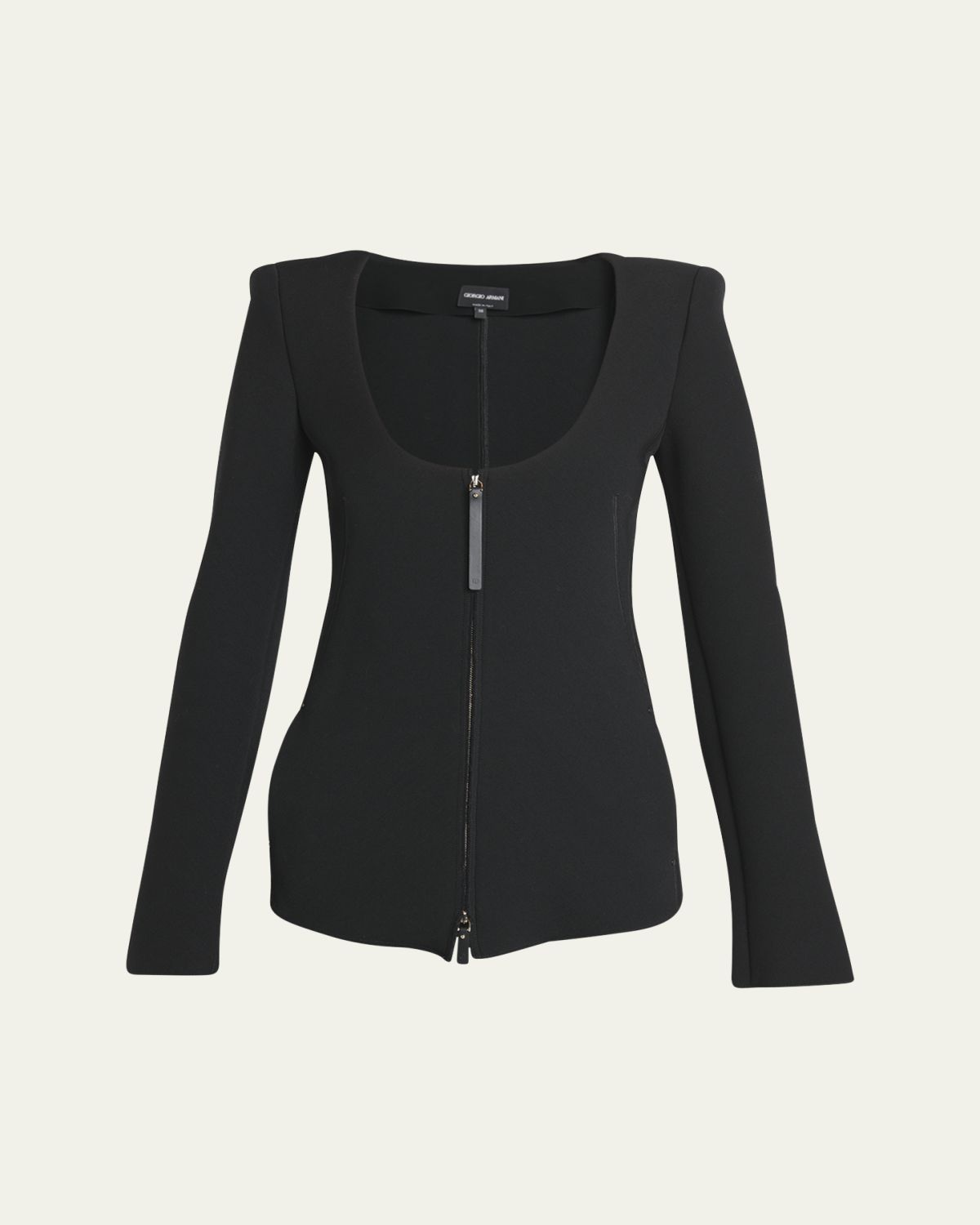 Giorgio Armani Double-Jersey Virgin Wool Zip Jacket | Thumbnail 6 Giorgio Armani Double-Jersey Virgin Wool Zip Jacket | Thumbnail 6