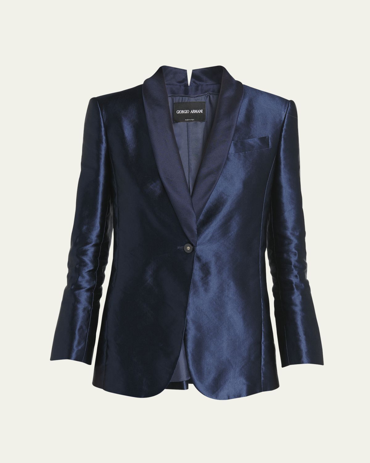 Giorgio Armani Linen Silk Single-Button Blazer Jacket | Thumbnail 6 Giorgio Armani Linen Silk Single-Button Blazer Jacket | Thumbnail 6