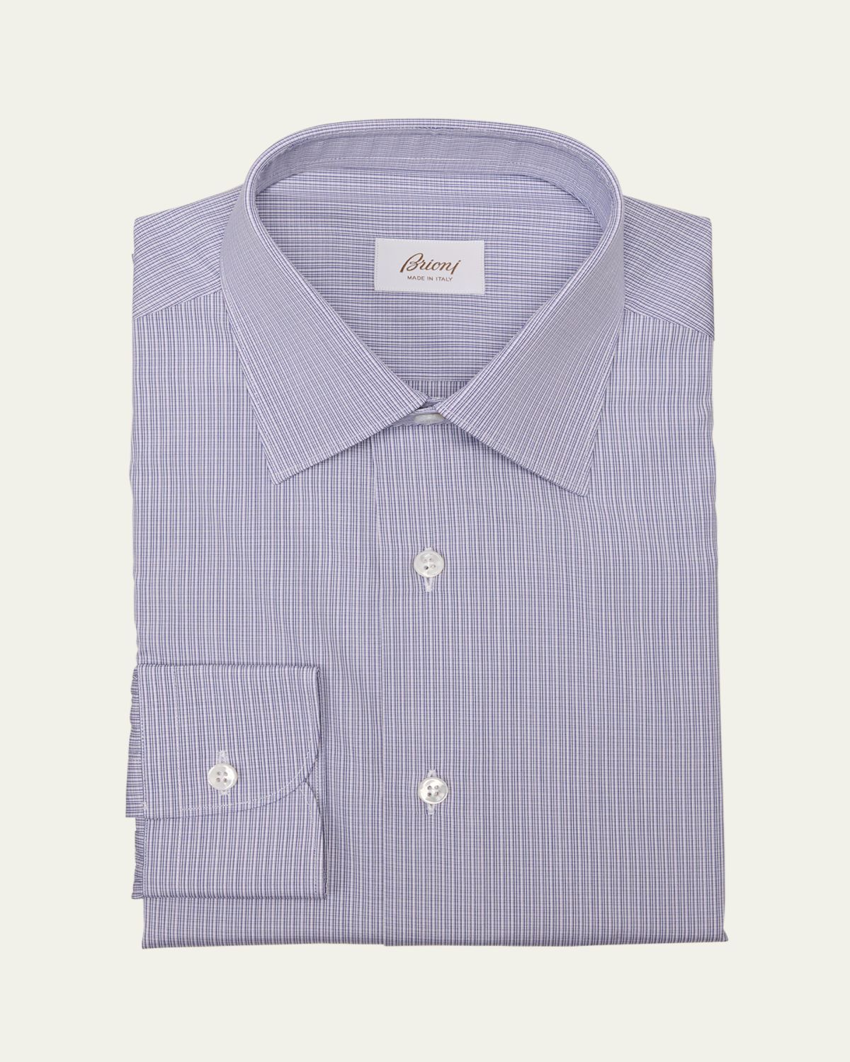 Brioni Men's Cotton Multi-Stripe Dress Shirt