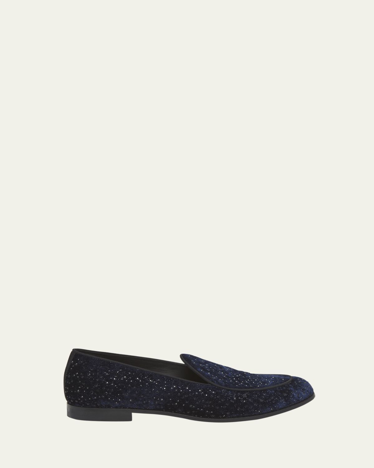 Giorgio Armani Men's Velvet and Crystal Venetian Loafers