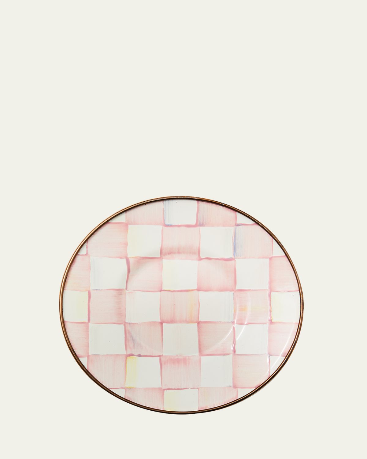 MacKenzie-Childs Rosy Check Enamel Saucer | Thumbnail 4 MacKenzie-Childs Rosy Check Enamel Saucer | Thumbnail 4
