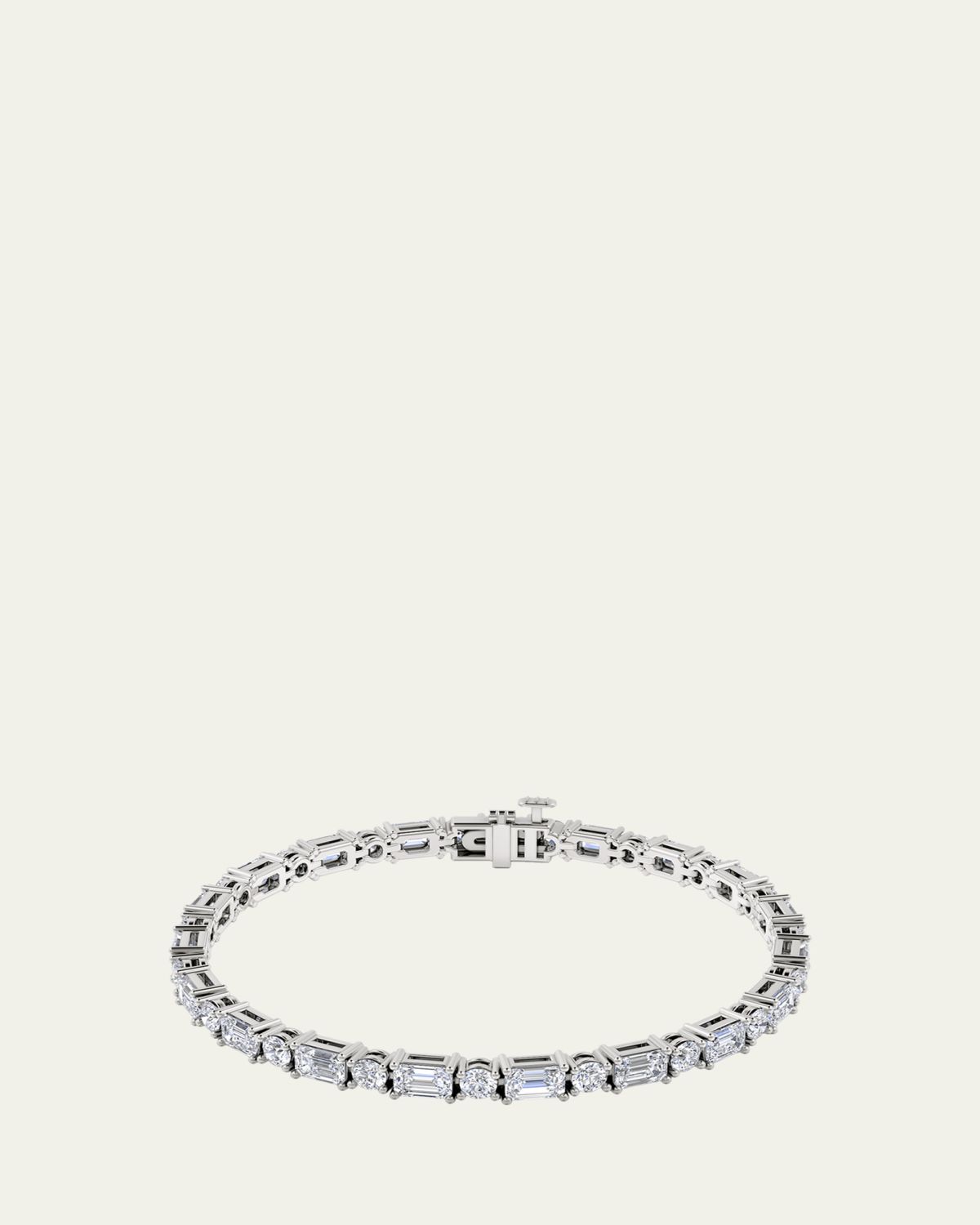 VRAI 14K White Gold Mixed-Shape Lab Grown Diamond Tennis Bracelet, 6.60tcw
