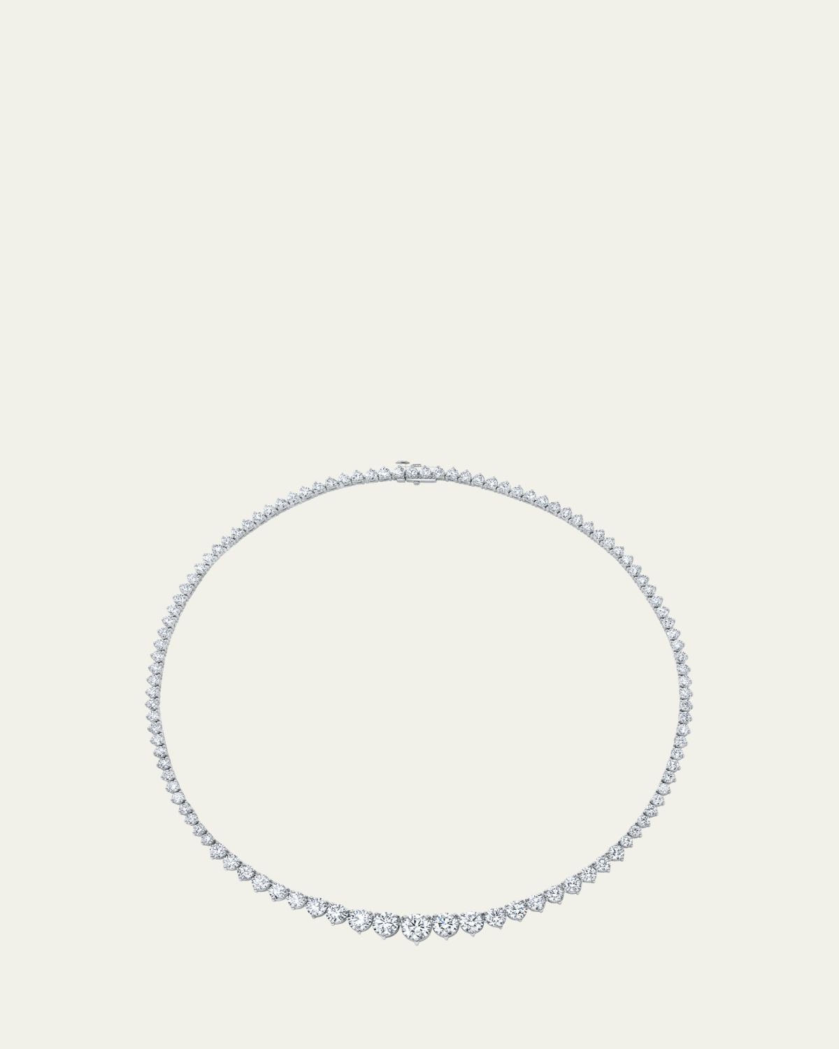 VRAI Graduated Lab Grown Diamond Tennis Necklace, 18.9tcw