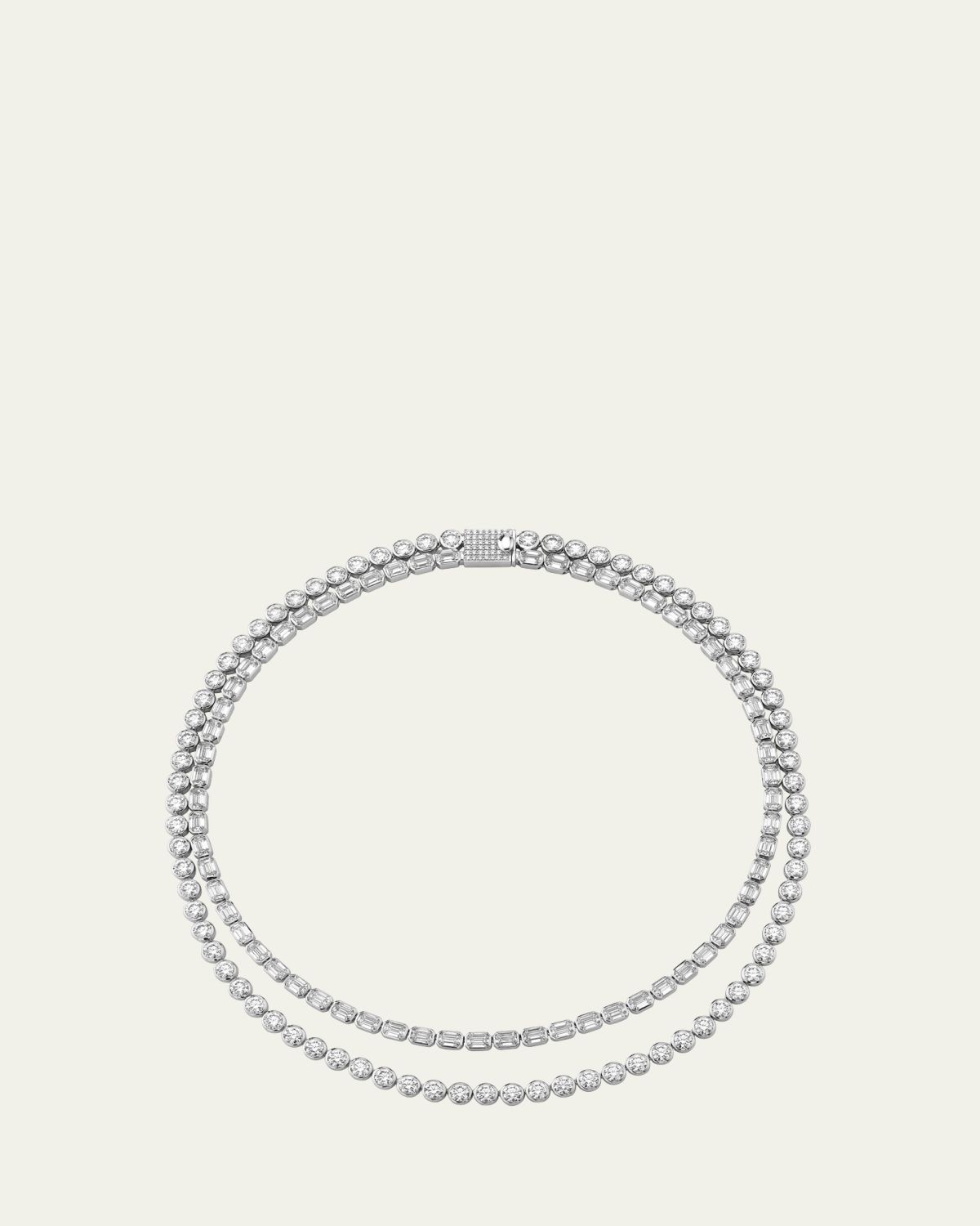 VRAI Celestial Double Strand Lab Grown Diamond Tennis Necklace, 42.36tcw