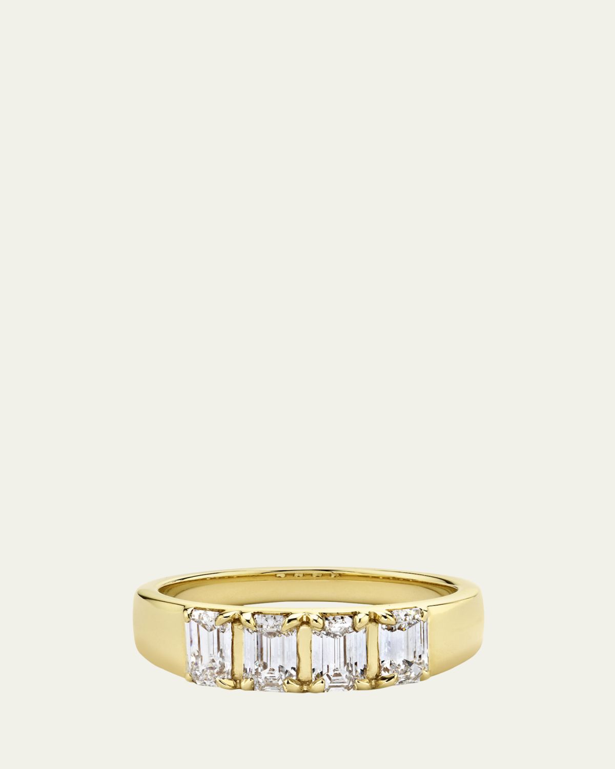 VRAI 14K Gold Lab Grown Diamond Emerald Tetrad Ring, 1.00tcw