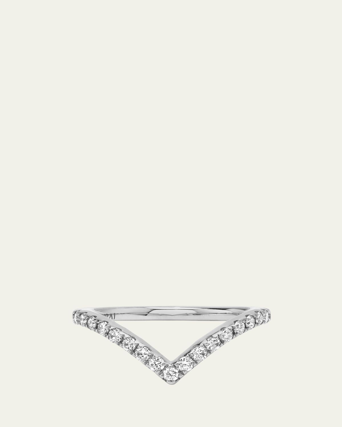 VRAI The Signature V 14K White Gold Lab Grown Diamond Band, 0.3tcw