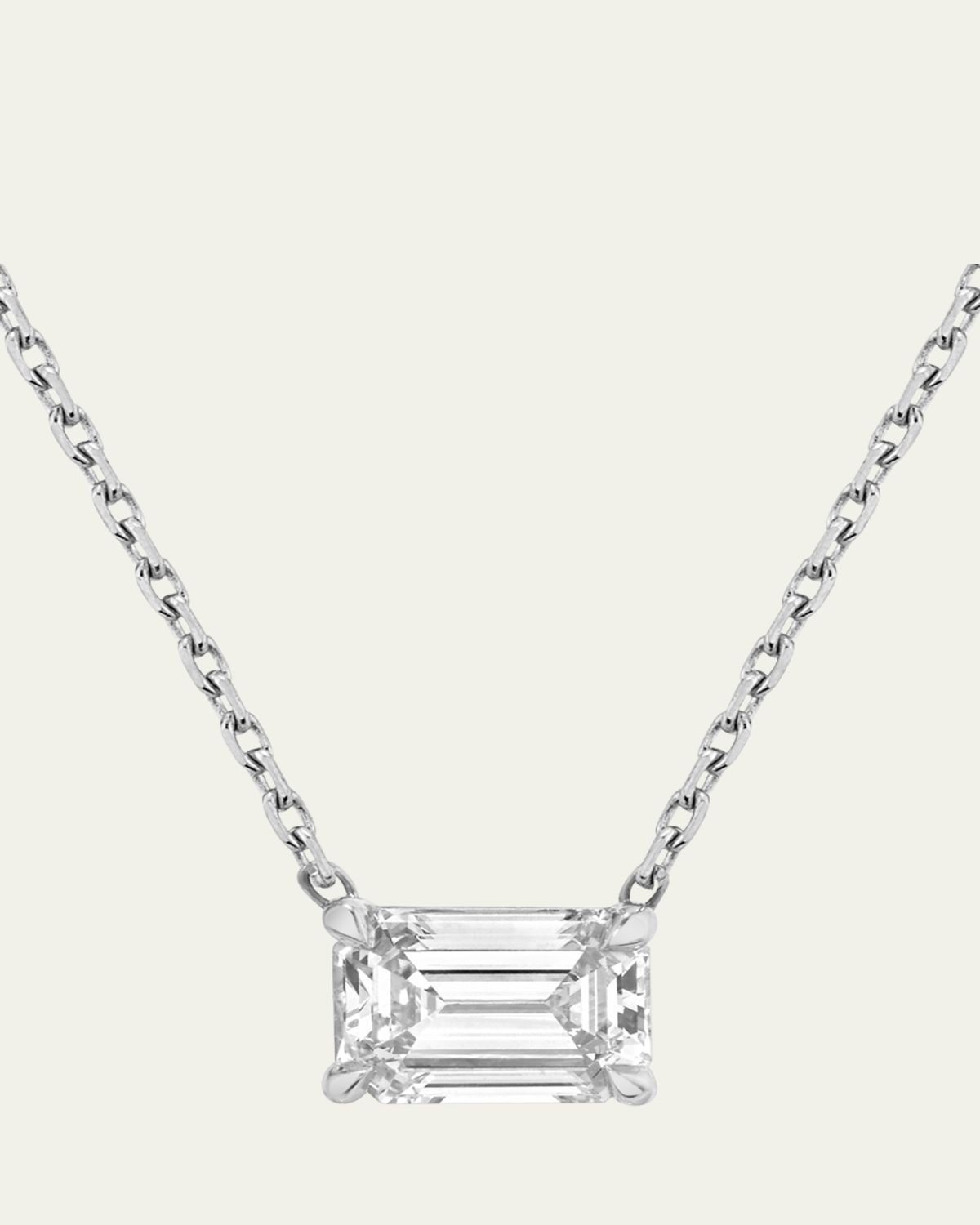 VRAI Emerald-Cut Solitaire Lab Grown Diamond Necklace, 1.0tcw