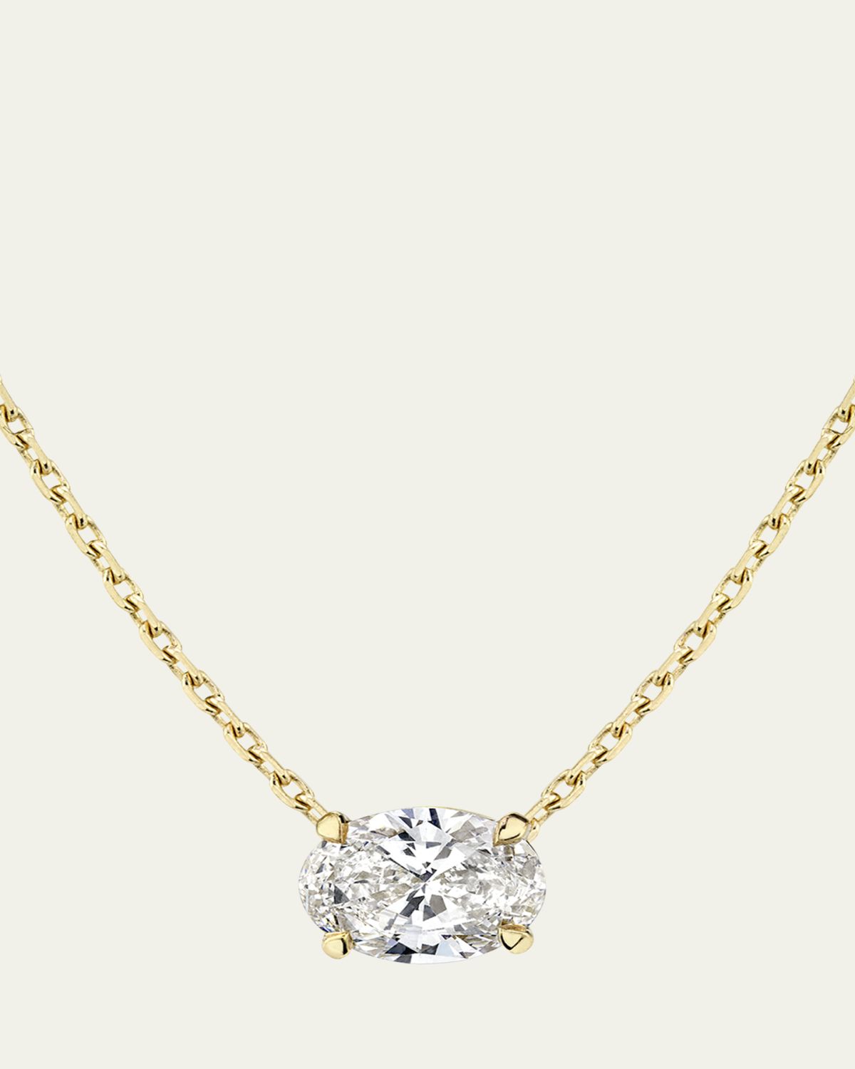 VRAI Oval-Cut Solitaire Lab Grown Diamond Necklace, 1.0tcw