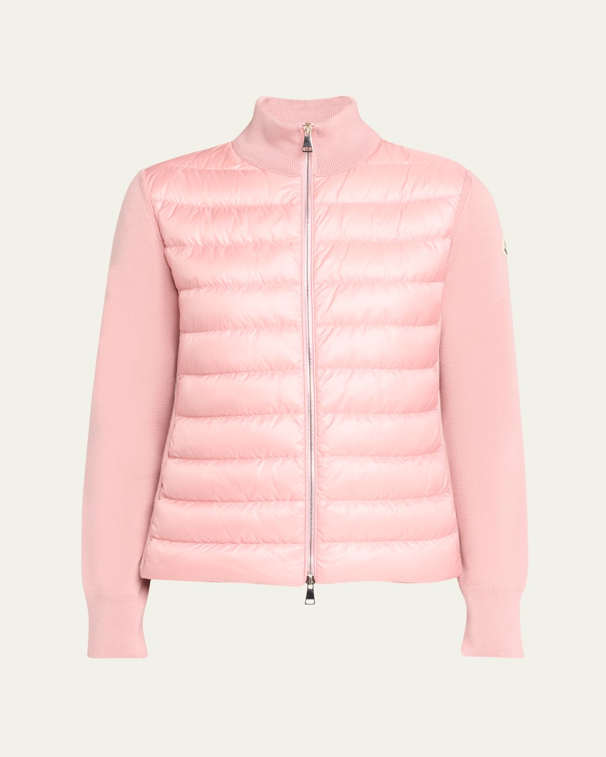 Moncler Hybrid Puffer Wool Cardigan