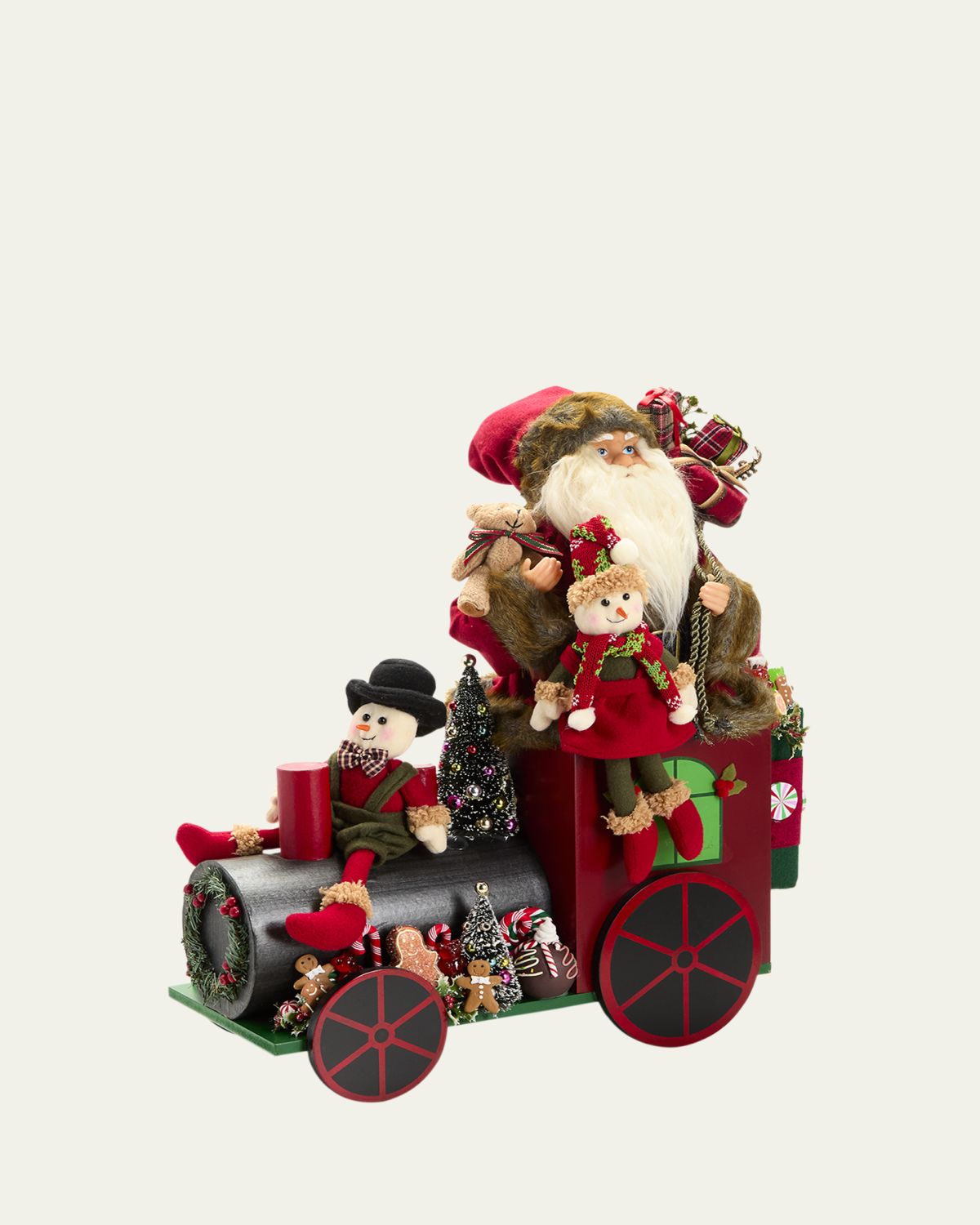 Sweet Savannah Santa in Train, 20"