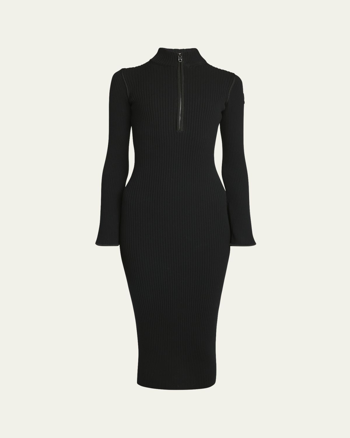 Moncler Ribbed Knit Long-Sleeve Sweater Dress