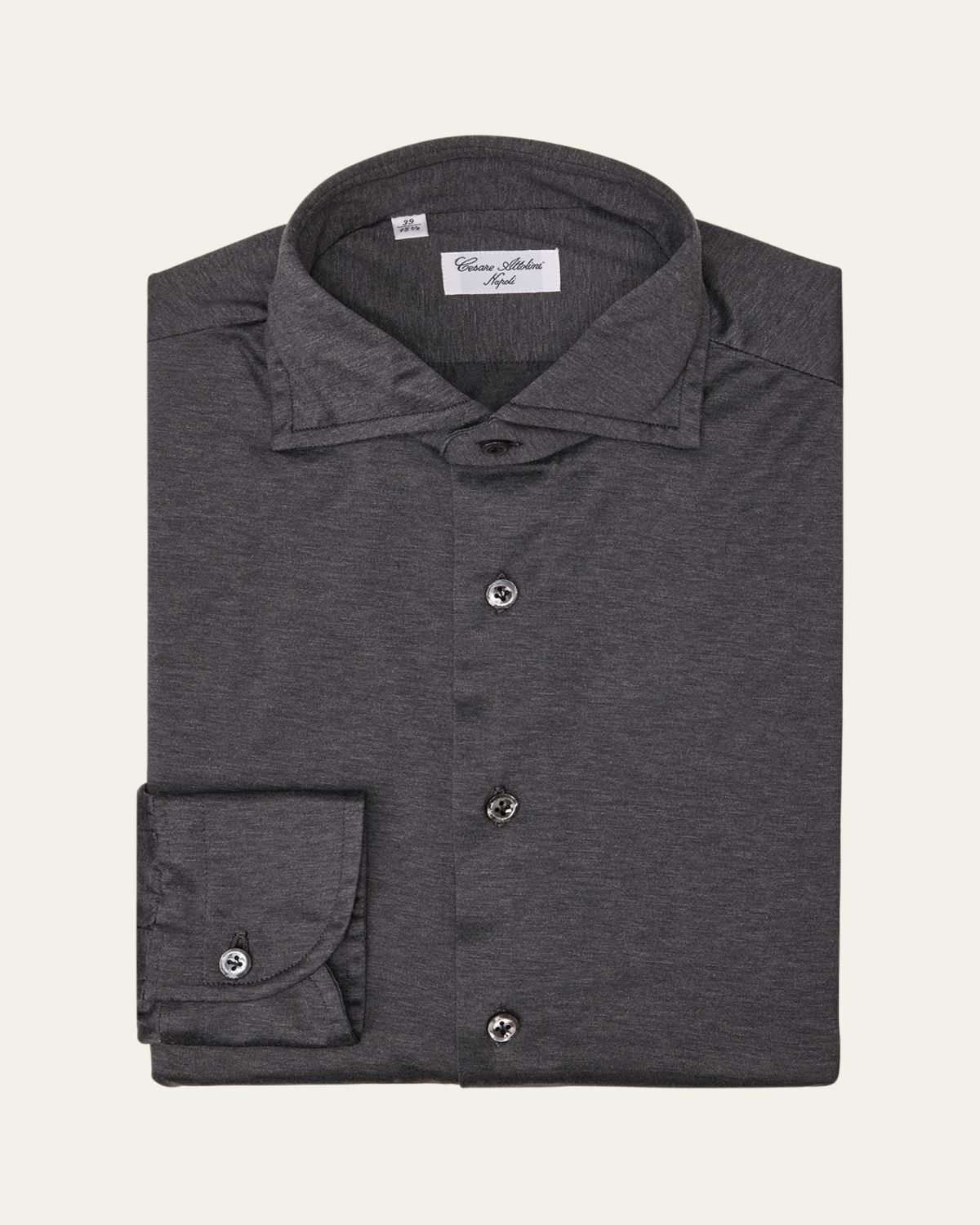 Cesare Attolini Men's Cotton Jersey Sport Shirt | Thumbnail 3