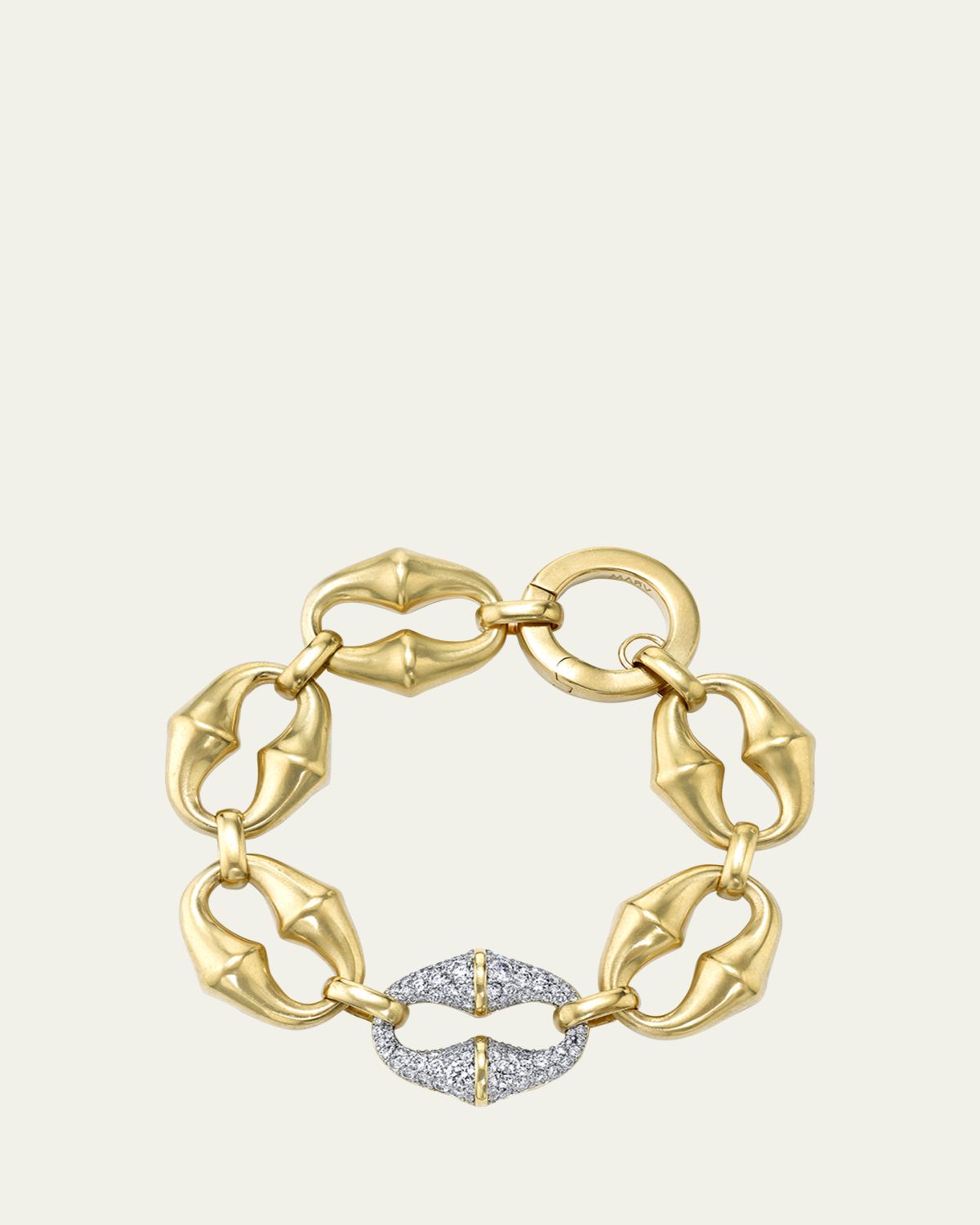 Vram 18K Yellow Gold Chrona Diamond Link Bracelet