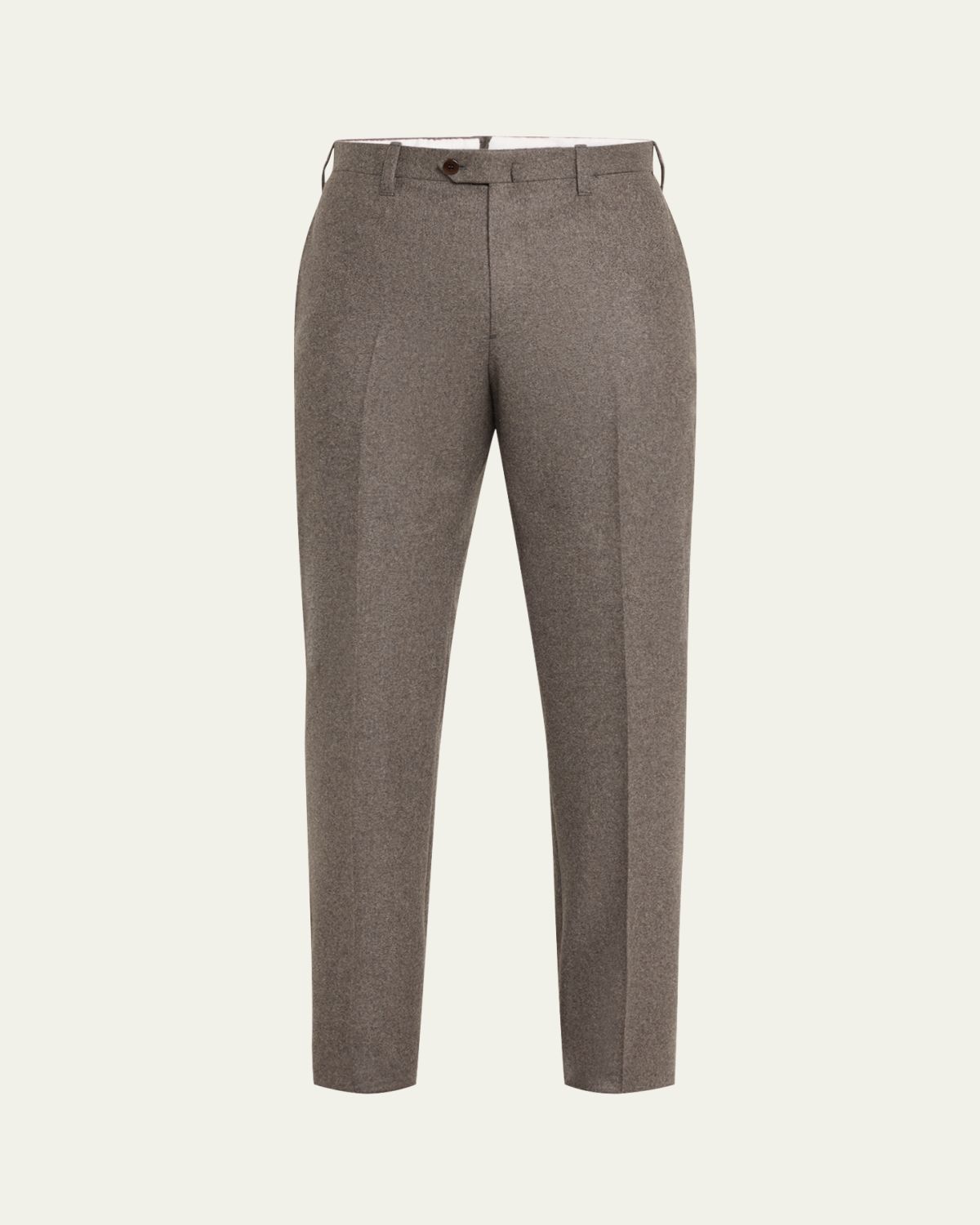 Cesare Attolini Men's Flat-Front Flannel Trousers