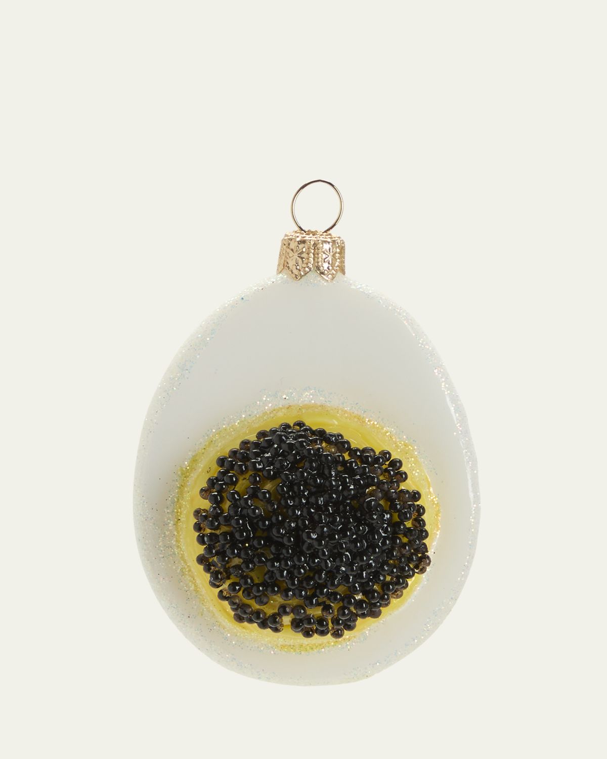 Bergdorf Goodman Deviled Egg with Caviar Christmas Ornament