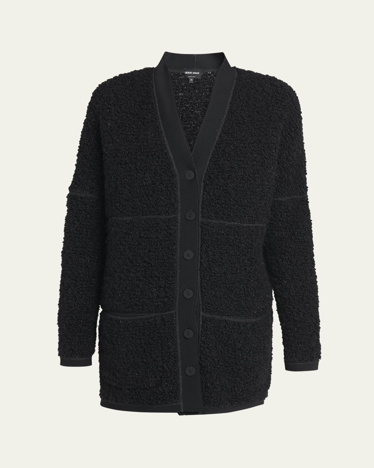Giorgio Armani Boucle Lurex Oversize Knit Cardigan | Thumbnail 6 Giorgio Armani Boucle Lurex Oversize Knit Cardigan | Thumbnail 6