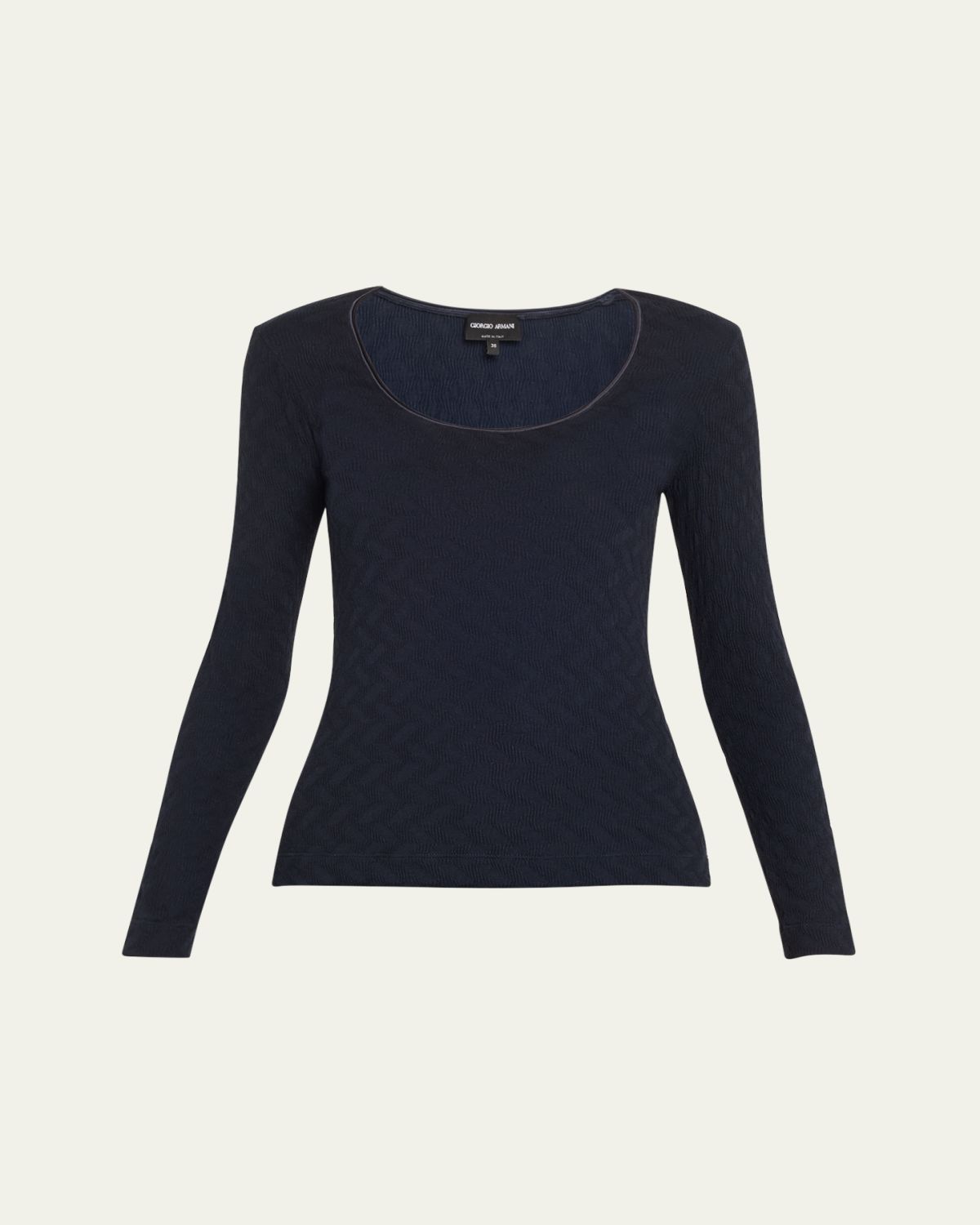 Giorgio Armani Textured Jersey Long-Sleeve Tee | Thumbnail 6 Giorgio Armani Textured Jersey Long-Sleeve Tee | Thumbnail 6