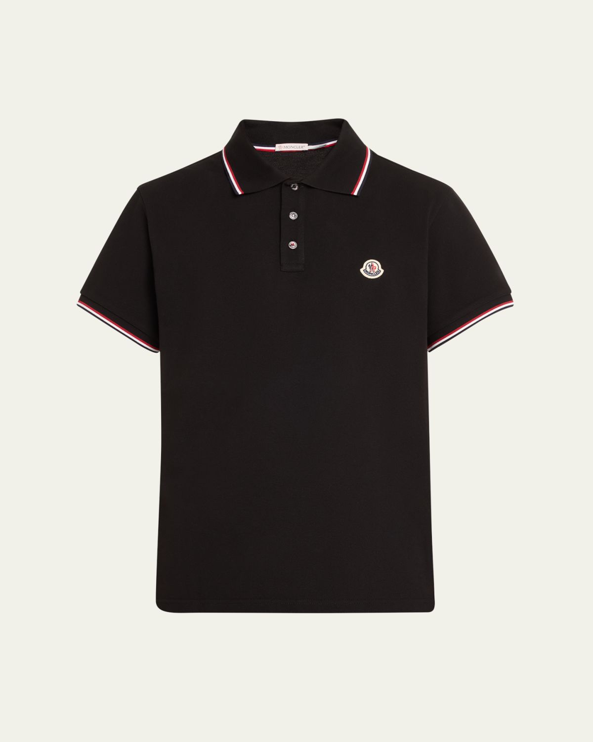 Moncler Men's Pique Logo Patch Polo Shirt