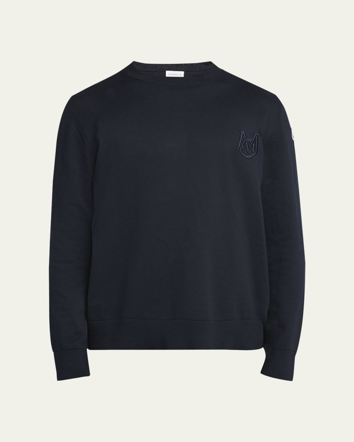 Moncler Men's Logo Crewneck Sweater | Thumbnail 6 Moncler Men's Logo Crewneck Sweater | Thumbnail 6