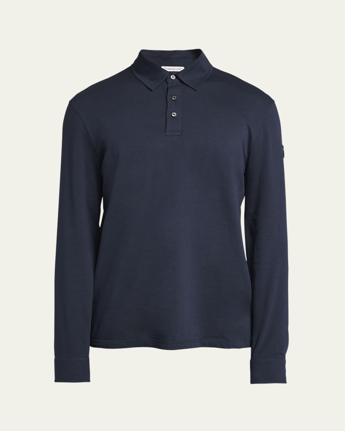 Moncler Men's Cashmere Long-Sleeve Polo Shirt