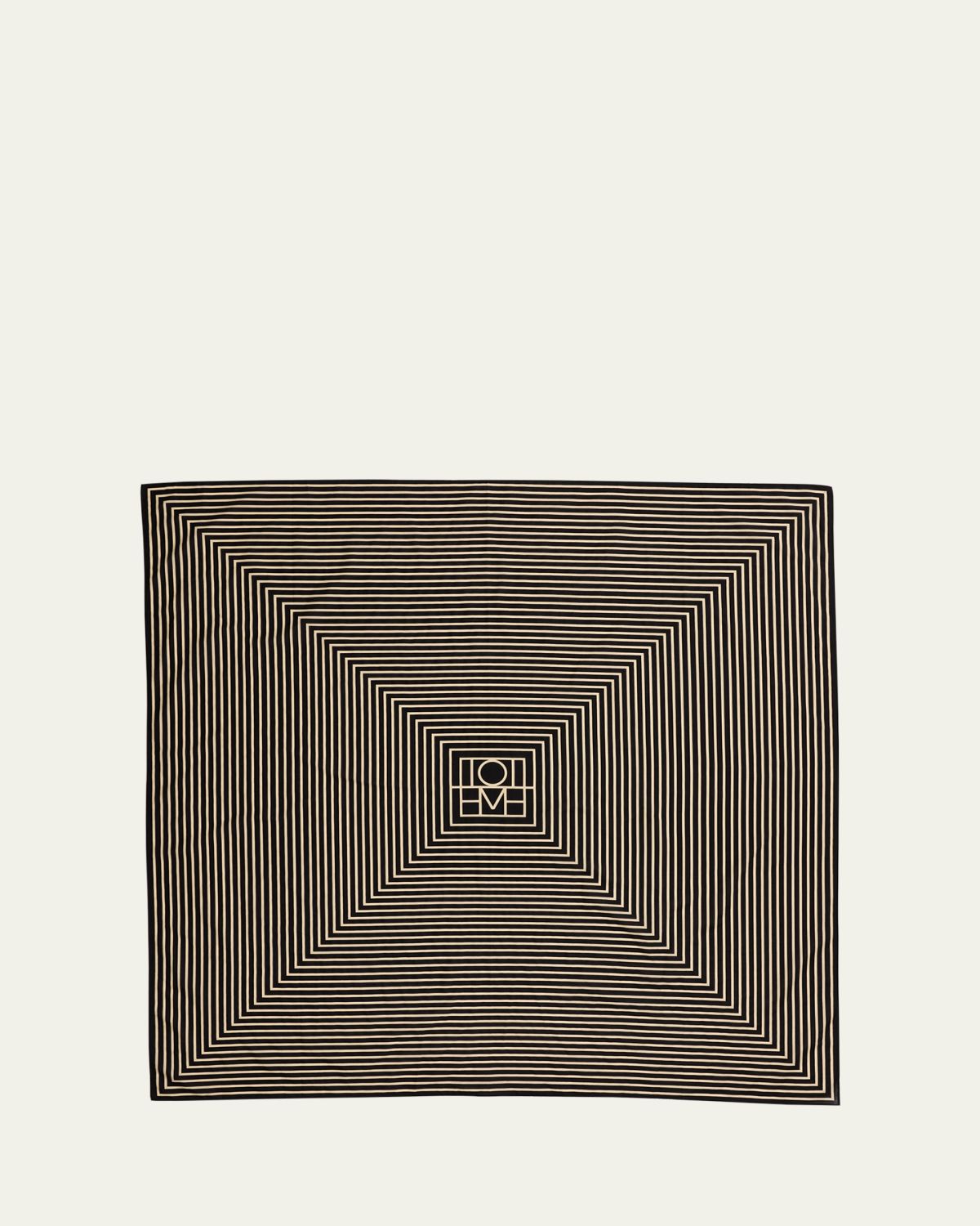 Toteme Centered Monogram Silk Square Scarf