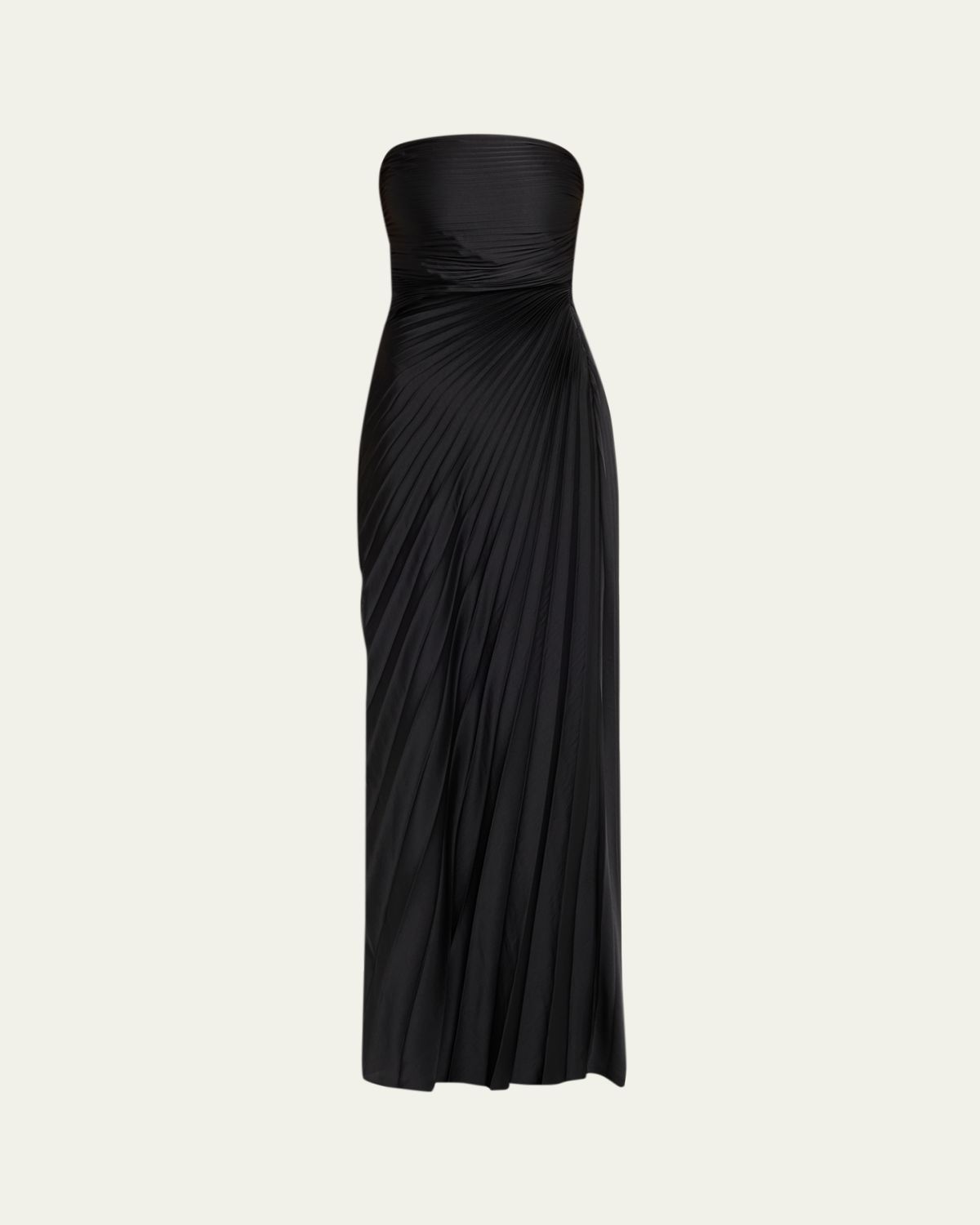 A.L.C. Bianca Pleated Strapless Gown
