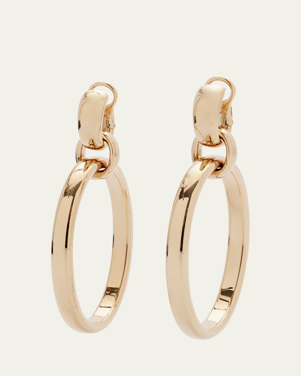 Pomellato Iconica 18K Rose Gold Large Circle Drop Earrings